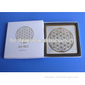 flower of life metal coaster with paper gift box
